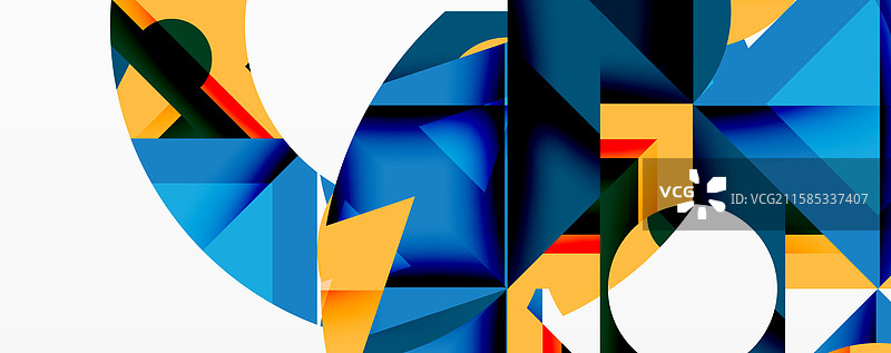 圆形、半圆形、正方形和圆形三角形图片素材