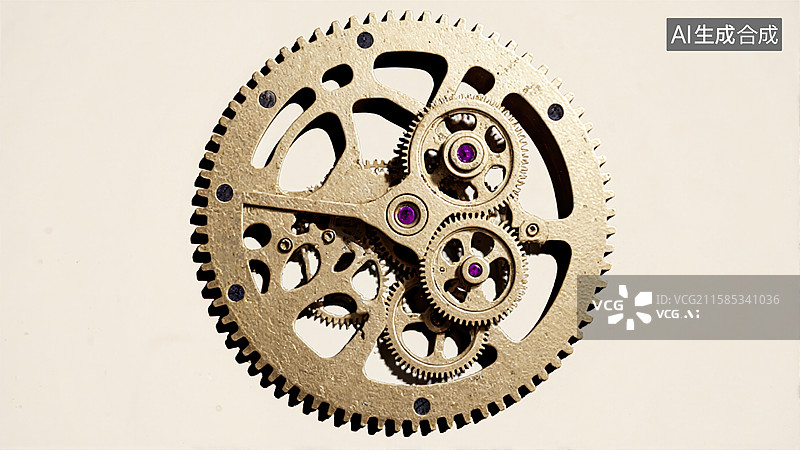 【AI数字艺术】机械齿轮艺术图片素材