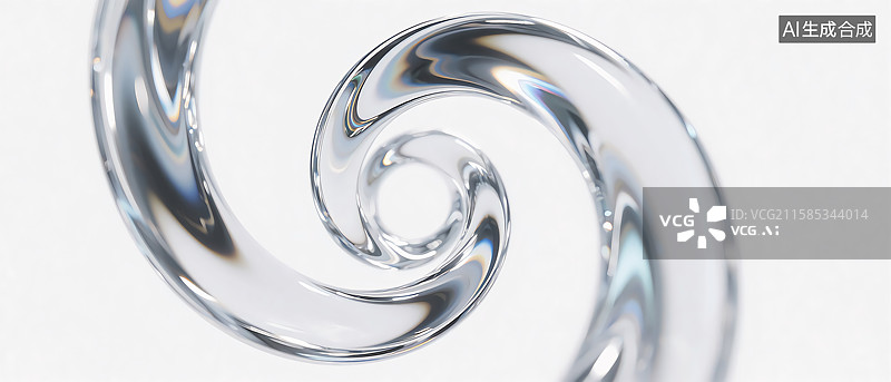 【AI数字艺术】抽象几何体漩涡螺旋图片素材