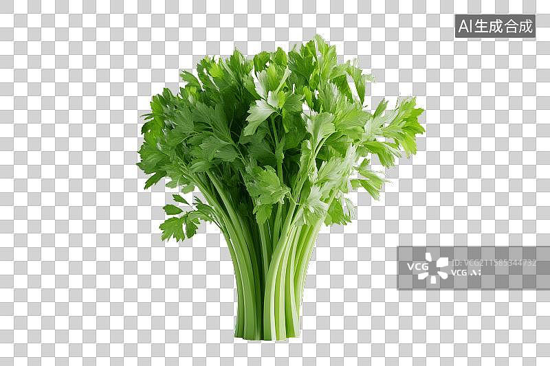 【AI数字艺术】新鲜绿色芹菜束图片素材