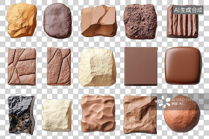 【AI数字艺术】多种纹理材料样本展示图片素材