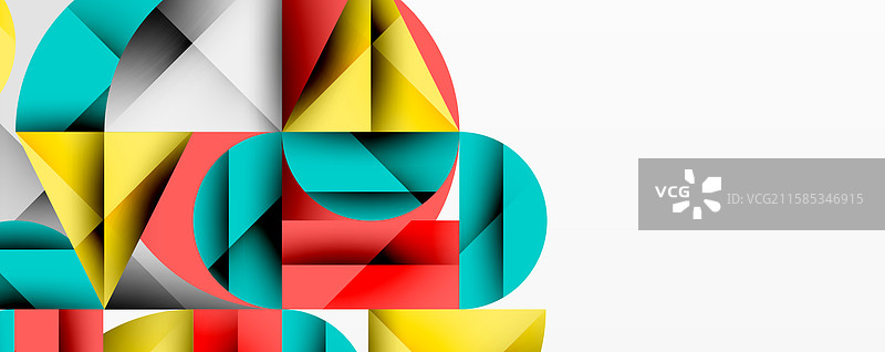 重叠的抽象几何艺术作品图片素材