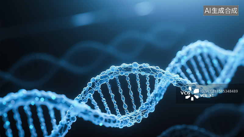 【AI数字艺术】基因生物医疗概念插画图片素材