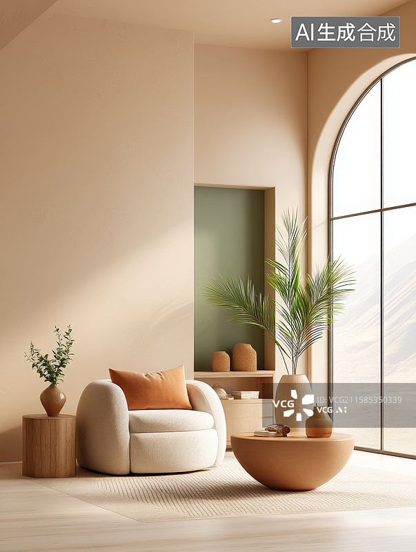 【AI数字艺术】现代简约客厅设计图片素材