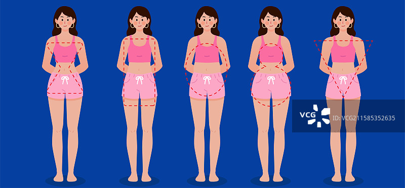 女性体型图片素材