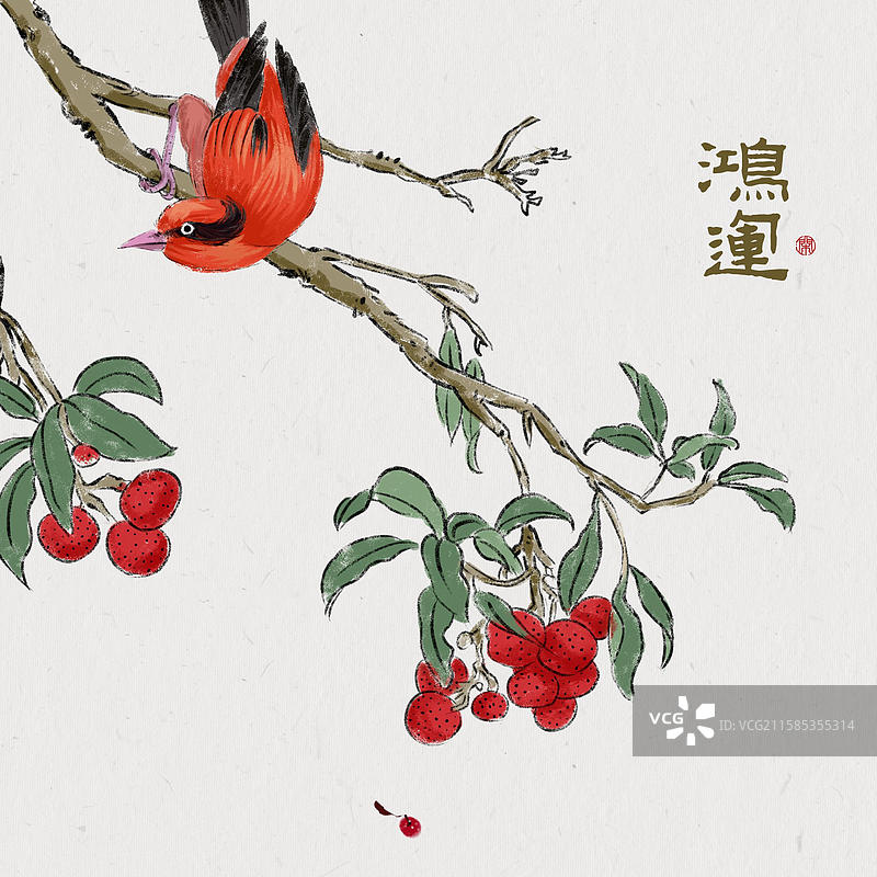 中式好寓意民俗插画图片素材