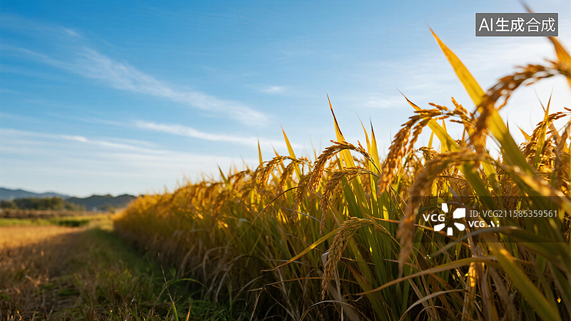 【AI数字艺术】金黄处暑：丰收序曲图片素材