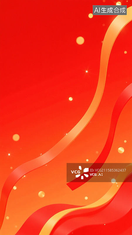【AI数字艺术】红色喜庆装饰背景图片素材