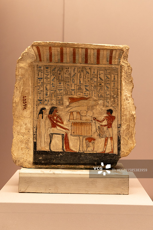 古埃及伊蒙尼彩绘石碑图片素材