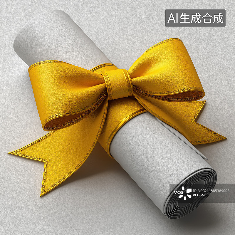 【AI数字艺术】卷轴证书特写图片素材