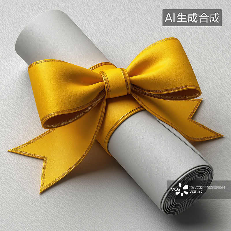 【AI数字艺术】卷轴证书特写图片素材