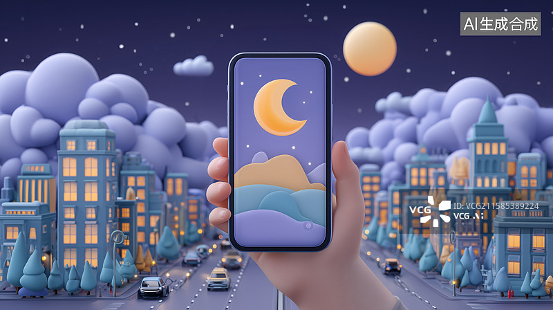 【AI数字艺术】手拿相机拍照的插画图片素材