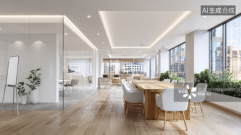 【AI数字艺术】现代办公空间图片素材