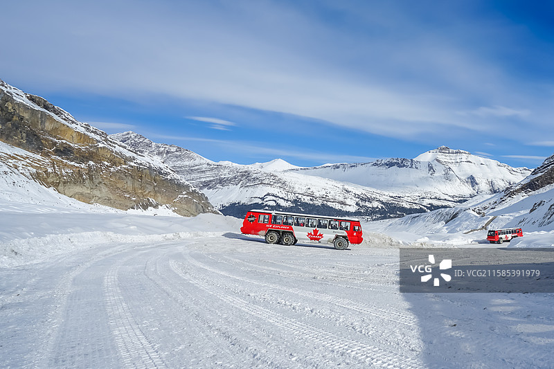 加拿大，哥伦比亚冰原与大脚车，Columbia Icefield图片素材