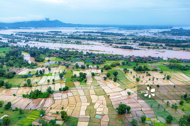 老挝四千美岛东阔岛风光图片素材