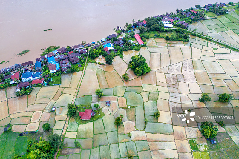 老挝四千美岛东阔岛风光图片素材