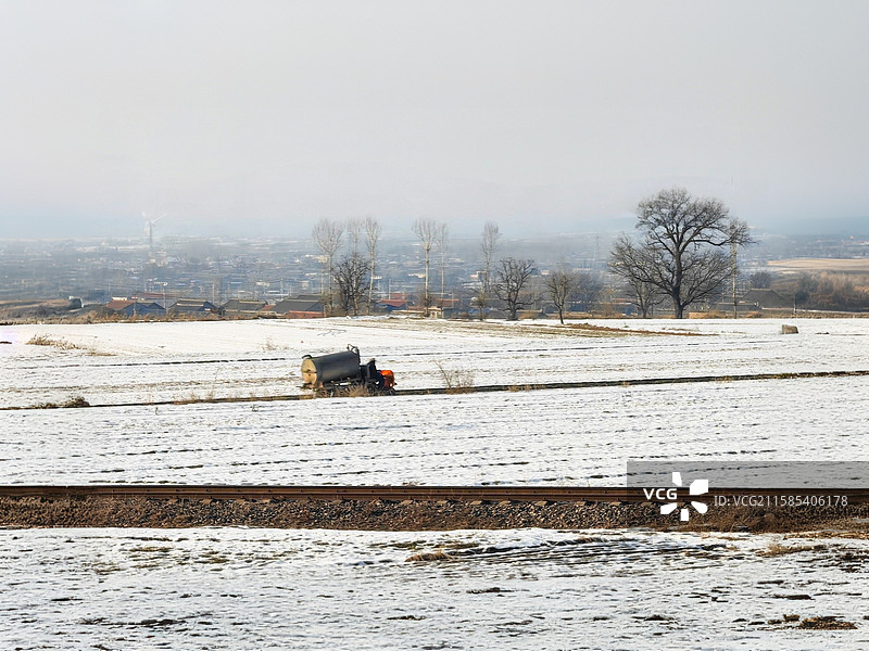 雪后初晴 村庄 农民 山西图片素材