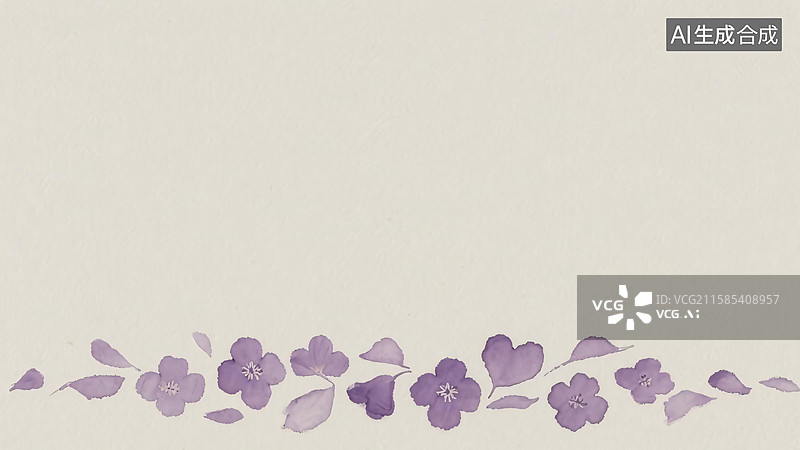 【AI数字艺术】水墨画植物花瓣背景-居下图片素材