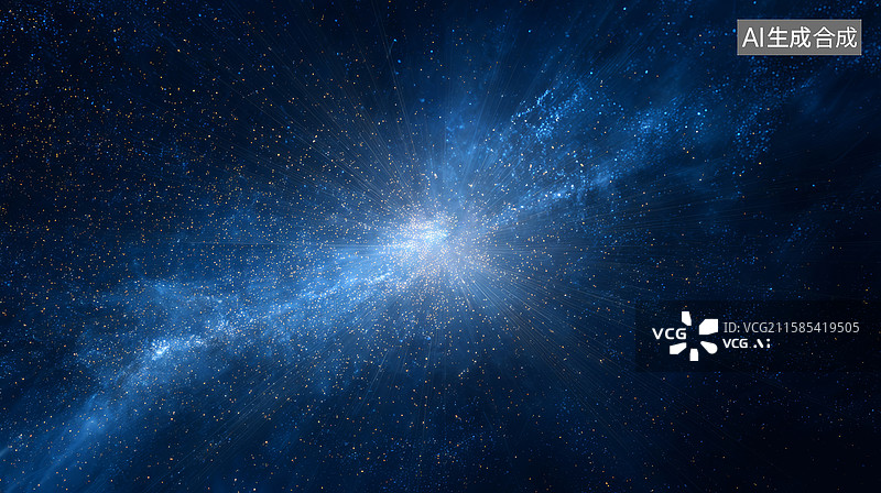 【AI数字艺术】放射光线的星空背景图片素材
