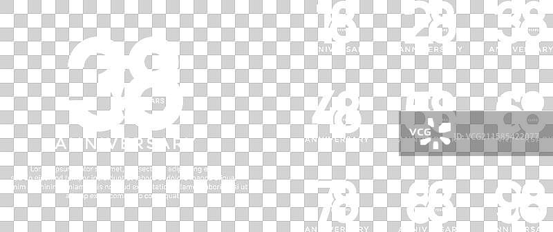 白色周年纪念标志风格套件图片素材