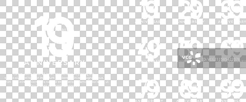 白色周年纪念logo风格的套件图片素材