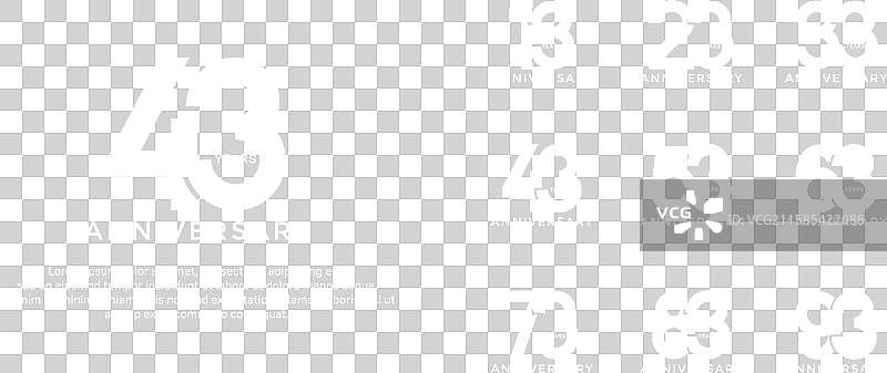 白色周年纪念标志风格套件图片素材