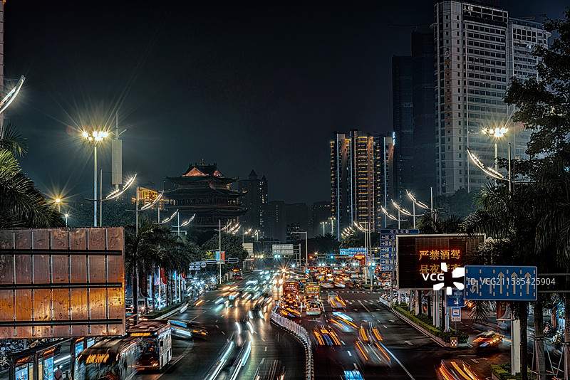 南宁畅游阁夜景图片素材