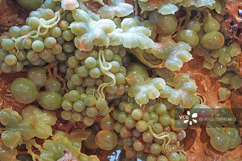 玉石雕刻葡萄（局部）图片素材