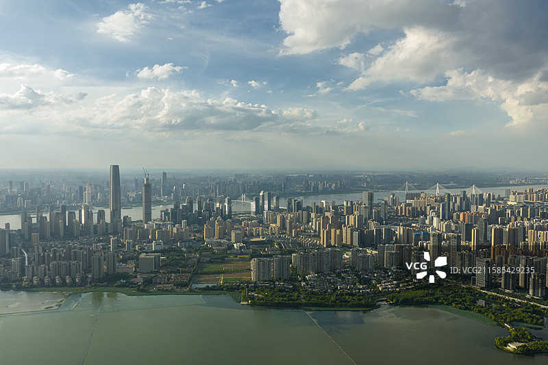 黄鹤楼楚河汉街东湖航拍图片素材