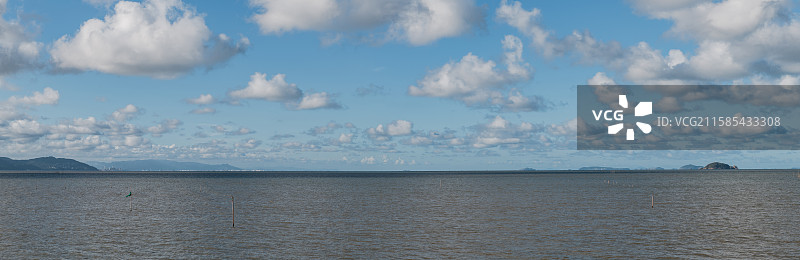 鳌江入海口的云海图片素材
