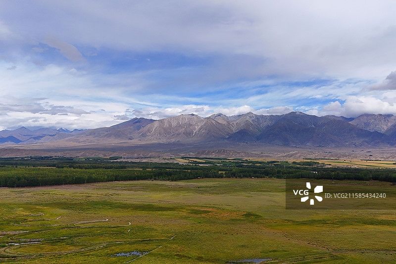 新疆博尔塔拉温泉县博尔塔拉河国家湿地公园自然美景图片素材