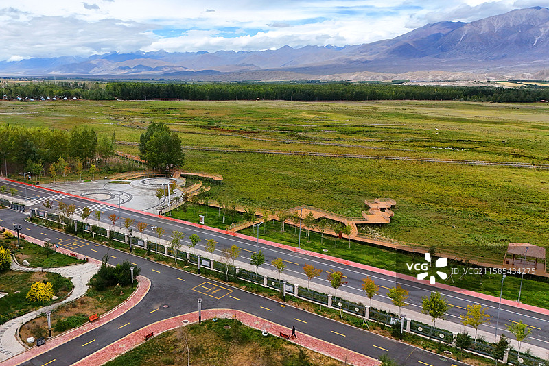 新疆博尔塔拉温泉县博尔塔拉河国家湿地公园自然美景图片素材