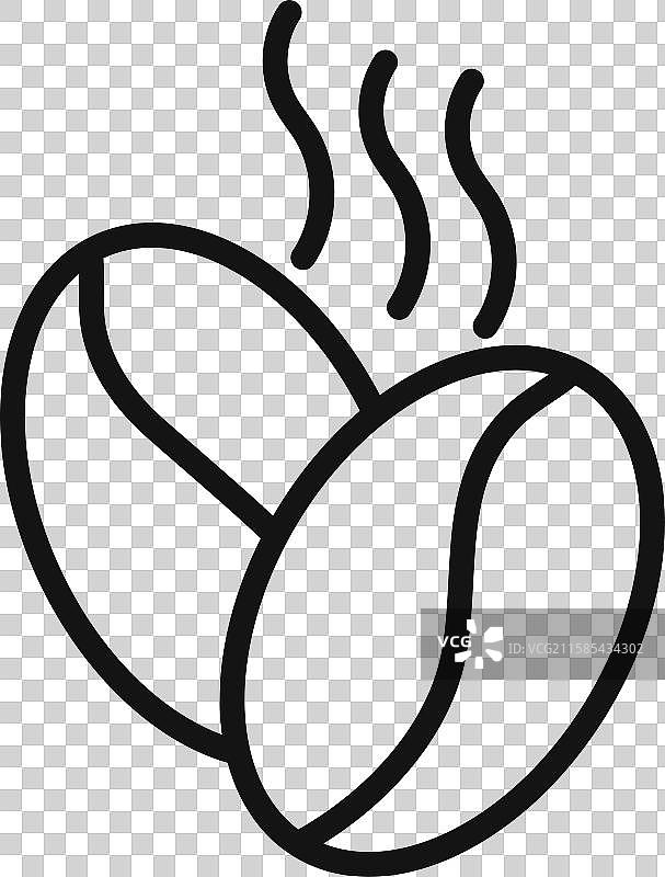 咖啡豆图标集合集用于网页设计图片素材