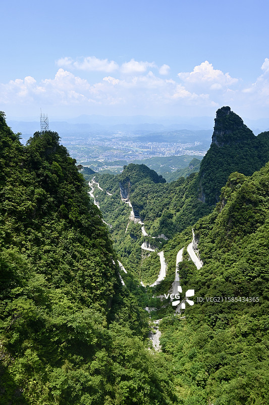 天门山盘山公路图片素材