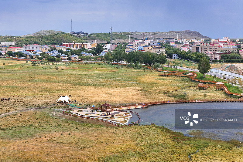 新疆博尔塔拉温泉县博尔塔拉河国家湿地公园自然美景图片素材