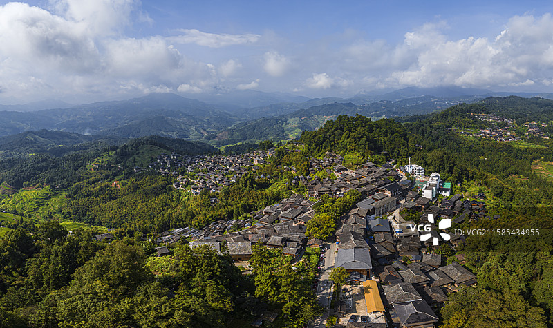 岜沙苗寨图片素材