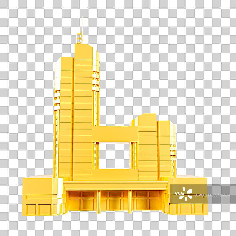 3D立体湖南长沙地标建筑湖南电视台图片素材