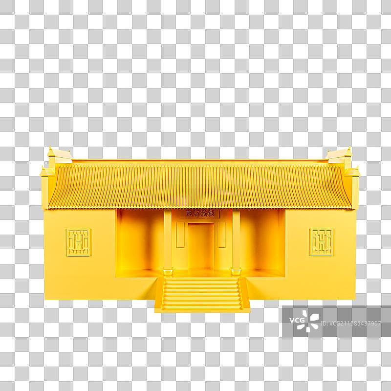 3D立体湖南长沙地标建筑长沙元素岳麗书院图片素材