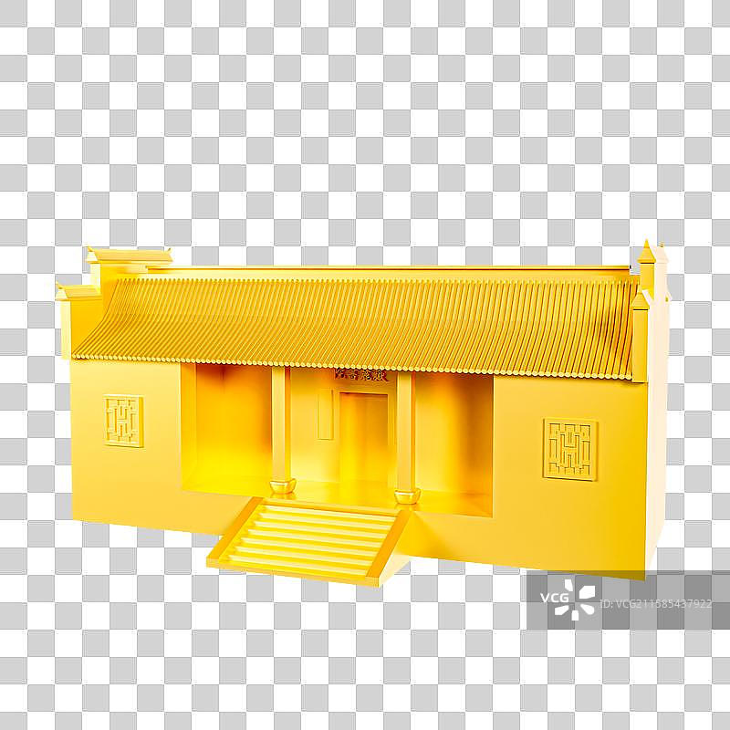 3D立体湖南长沙地标建筑长沙元素岳麗书院图片素材