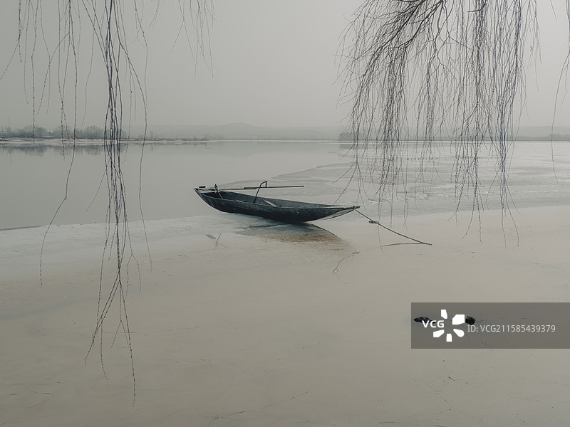 寒江孤舟图片素材