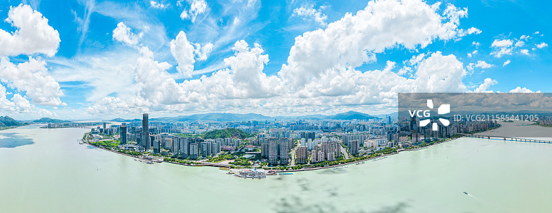 温州滨江cbd高清航拍图片素材