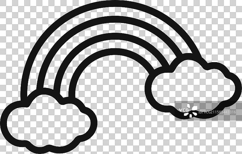 网页用彩虹图标集合图片素材