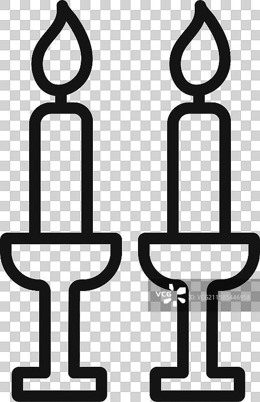 安息日蜡烛图标集合集用于网页图片素材