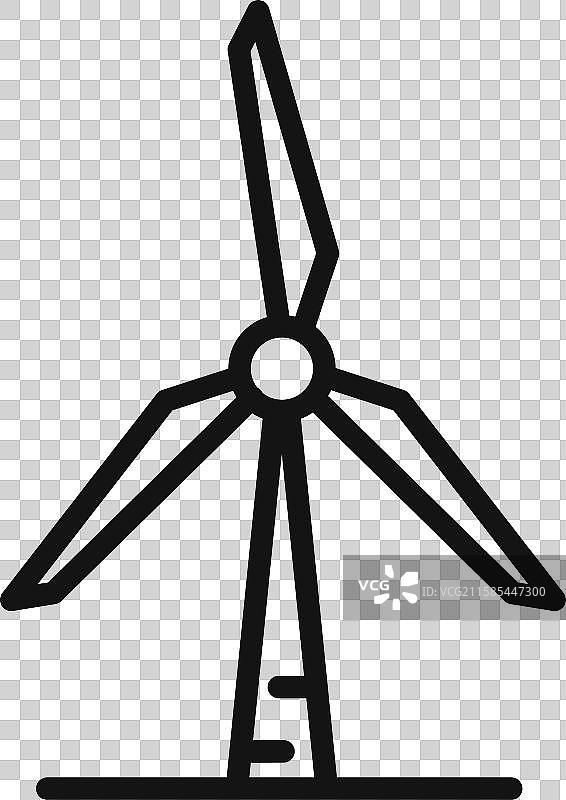 风力发电机图标集合集用于网页图片素材