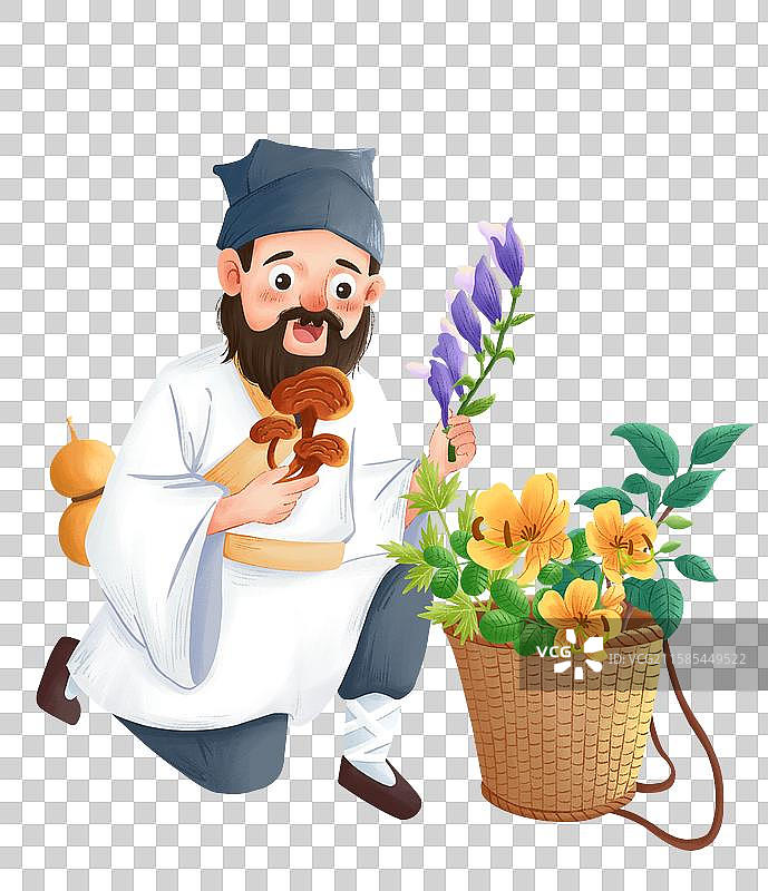 神农尝百草图片素材