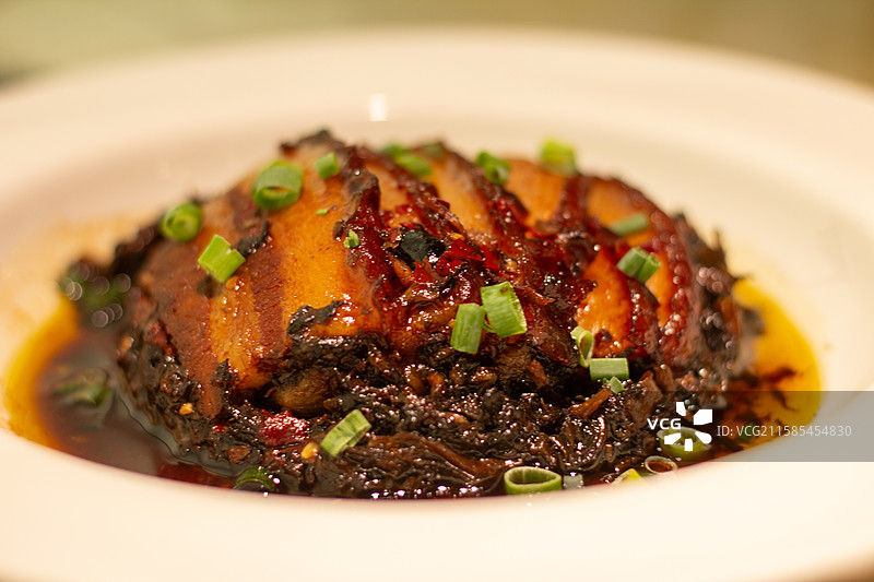 梅菜扣肉特写图片素材