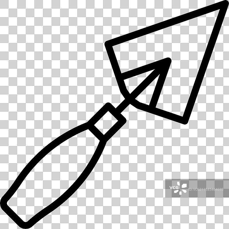 园艺工具铲子图标集用于景观设计图片素材