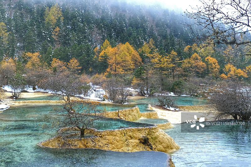 四川黄龙风景区图片素材