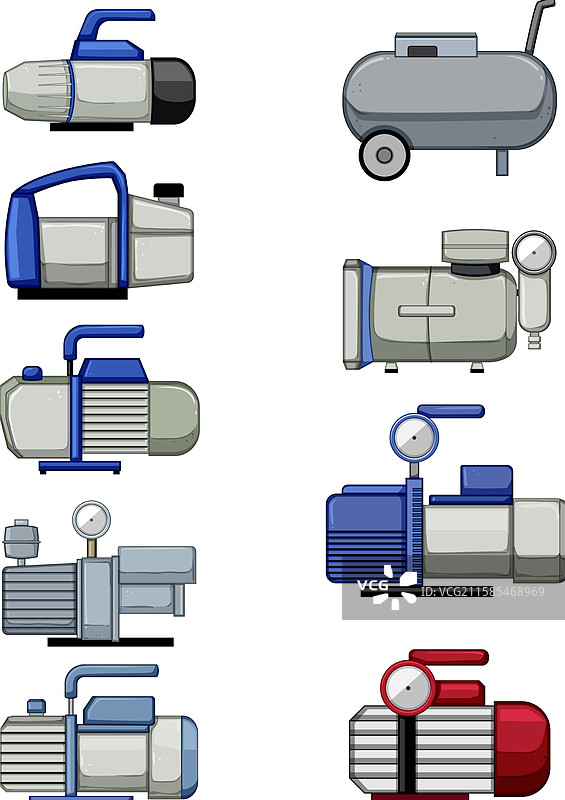真空泵套件卡通图图片素材