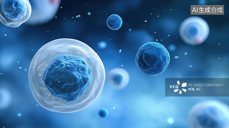 【AI数字艺术】细胞结构的微观展示图片素材